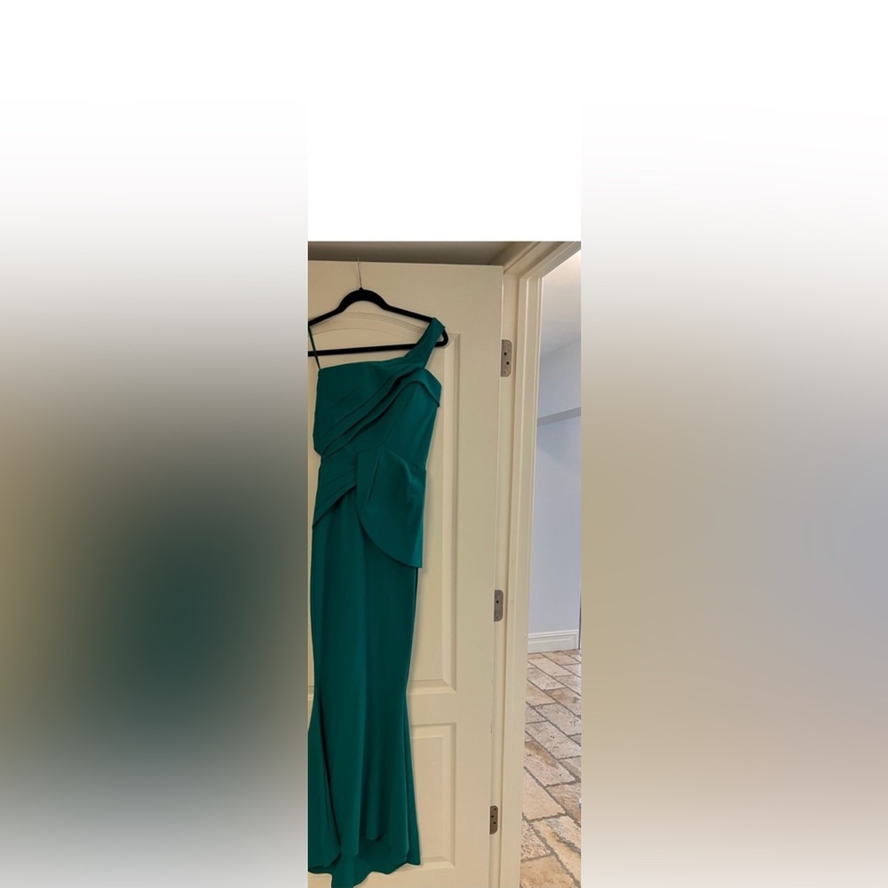 La petite robe di chiara boni Elegant Teal One-Shoulder Dress